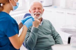 elderly dental checkup