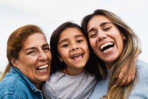 family smiling after dental checkup