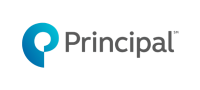 Principal company logo featuring blue stylized P symbol with gray text wordmark