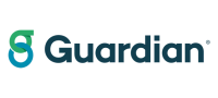 Guardian logo featuring green and blue interlocking design with dark text wordmark.